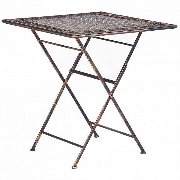 Beliani ZAHRADNÍ STŮL 70/70 cm Kov Černý Bormio