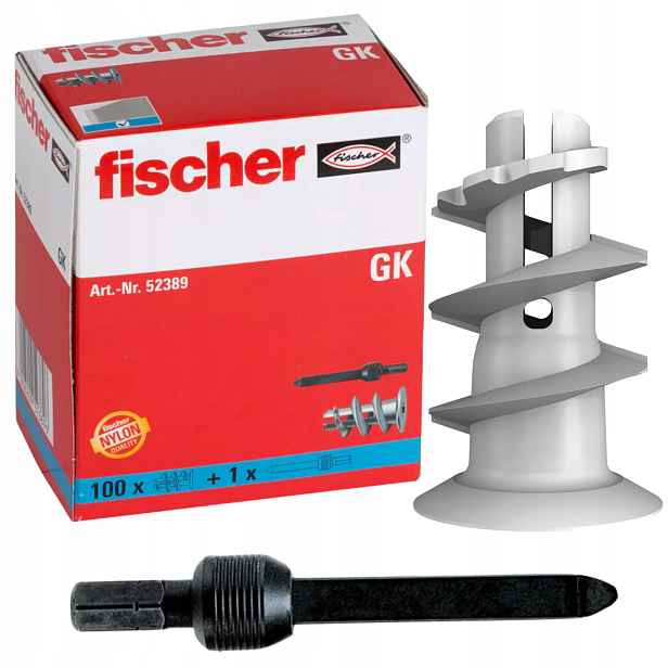 Fischer Kolík Gk Hlemýžď Pro Desky G-k Regipsu Osadník Předmontážní 100 Ks