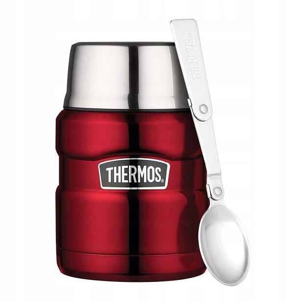 Thermos Termonádoba na oběd s termoskou a lžící 470 ml červená
