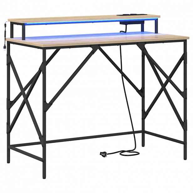 vidaXL Stůl Sonoma dub 100 x 50 x 86,5 cm Kompozitní dřevo