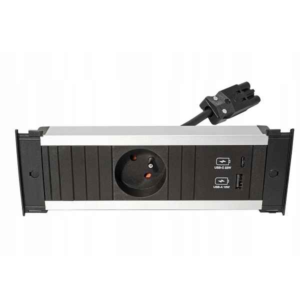 Bachmann Systém Kapsa S, 2x zásuvka Cz, zdroj 22W (usb A C) (927.707)