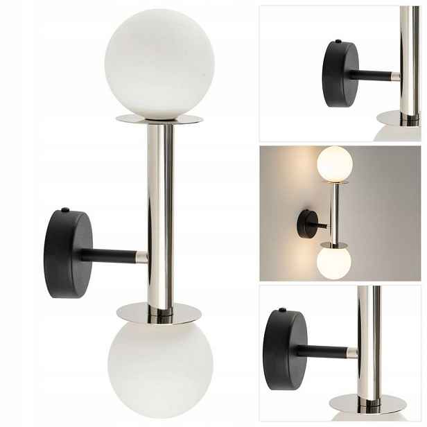 Černé nástěnné svítidlo Daisy do pracovny se dvěma světelnými zdroji Sigma Lighting