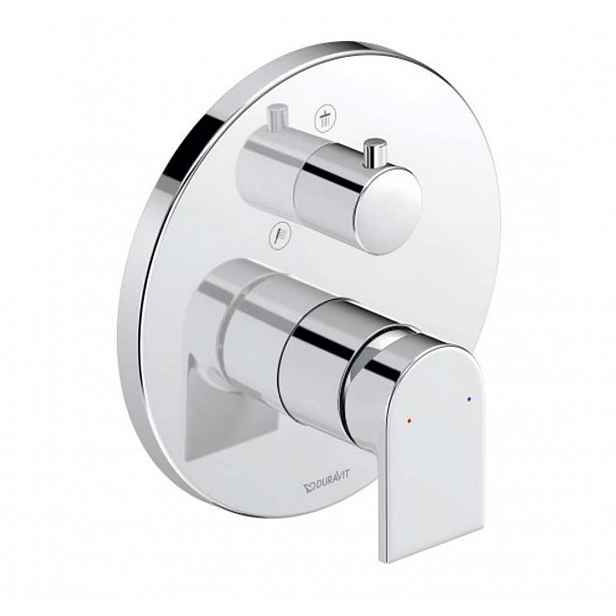 Duravit Tulum - Sprchová baterie pod omítku, pro 2 spotřebiče, chrom TU4210012010