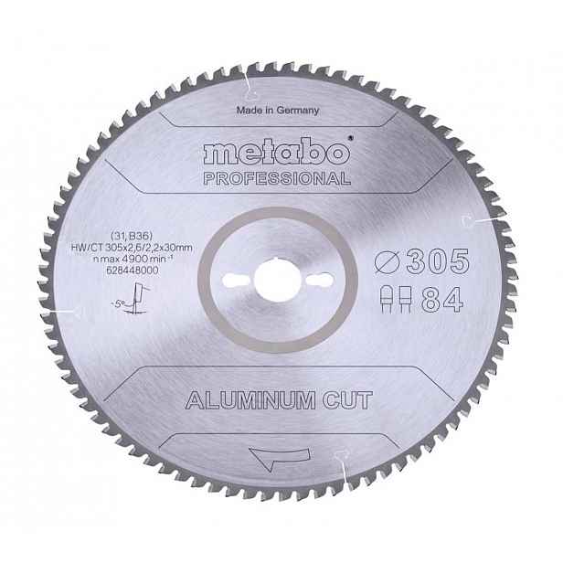 Metabo - Pilový kotouč na hliník 305x30 mm, 84 zubů 628448000