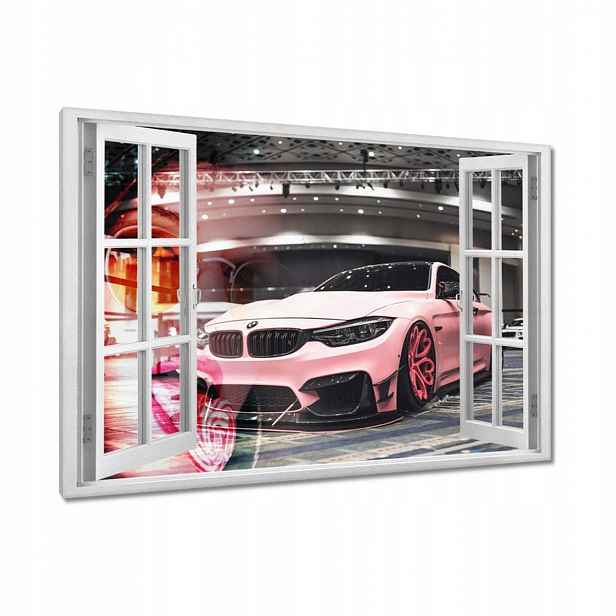 Obrazy 90x60 Růžové Bmw Auto Laski