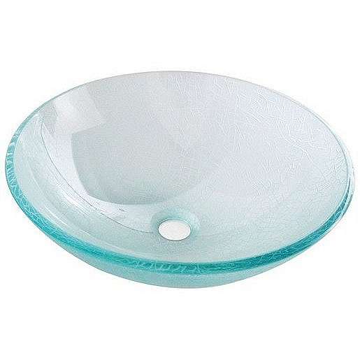 Umyvadlo na desku Sapho Ice 42x42 cm čirá bez otvoru pro baterii, bez přepadu 2501-04