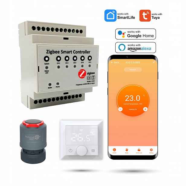 Bezdrátový set pro podlahu Zigbee 5 sekcí