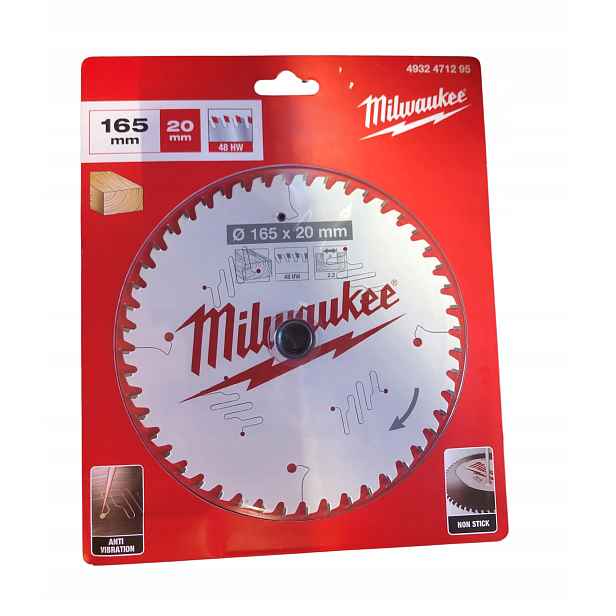 Kotouč na řezání dřeva Milwaukee 4932471295 165 x 20 mm