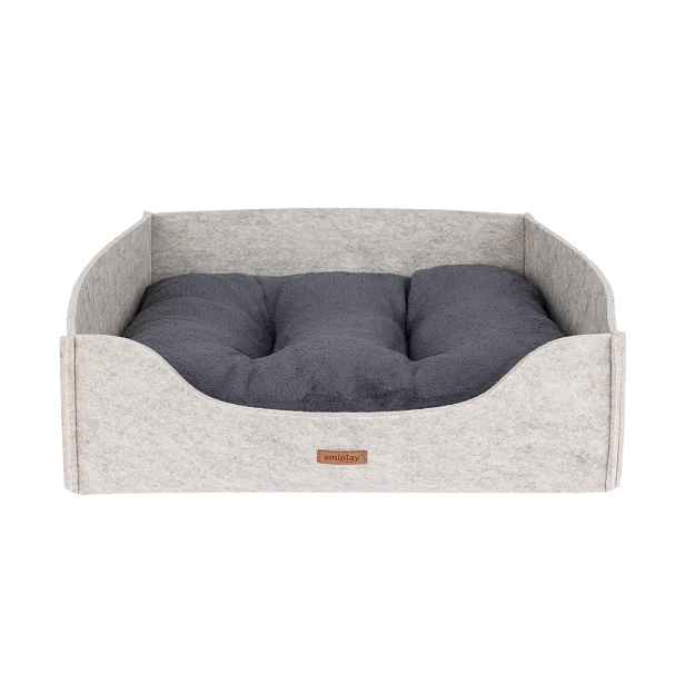 Pelíšek pro psa HYAGGO SOFA 2v1 béžová velikost S, M, L Rozměr: M - 51x41x16 cm