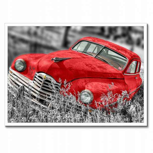 Plakáty v rámu 70x50 Červené staré auto