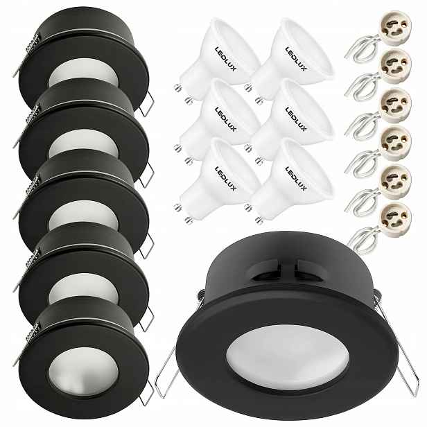 6x Hermetické svítidlo IP44 Led GU10 1,5W podbití