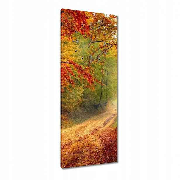 Hodiny 40x100 Cesta v lese podzim