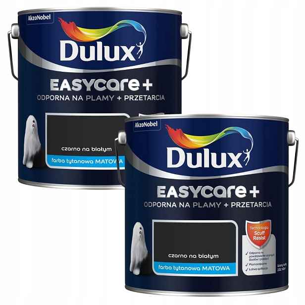 Set Dulux Easycare+ 2x2,5L Barva Černá Na Bílém 5L