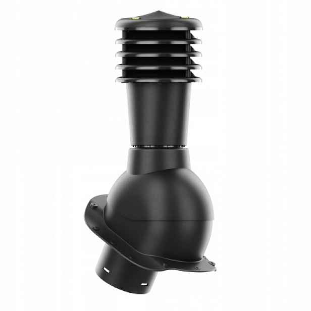 Větrací komín Smartline profil B fi 125 mm nezateplený, černý