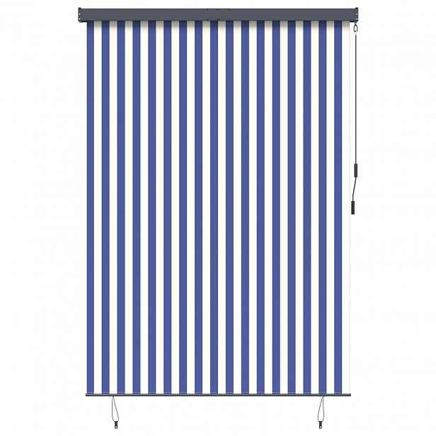 vidaXL Roleta Modrá a bílá 180 x 250 cm Textil a hliník