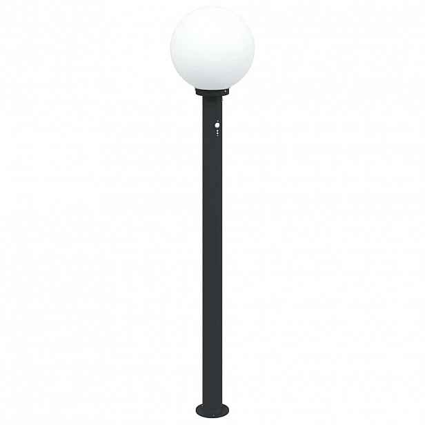 vidaXL Sloupkové svítidlo se senzorem 120 cm černé IP44