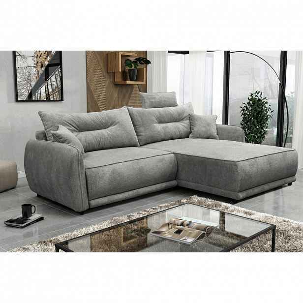 MID.YOU ROHOVÁ SEDAČKA, textil, šedá