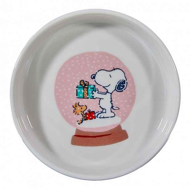 Butlers PEANUTS Talířek na šperky kulatý Snoopy v sněhové kouli 10 cm