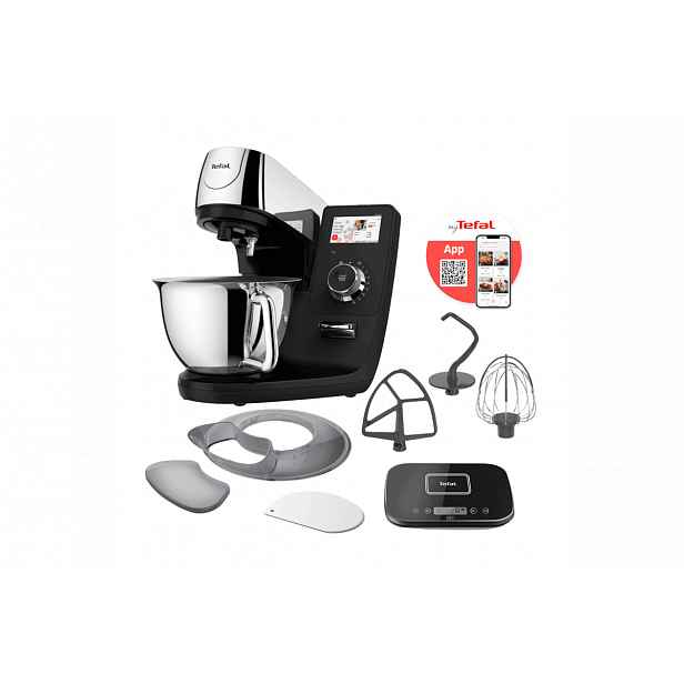 Kuchyňský robot Tefal i-Coach Touch s váhou QB951838 Nerezový/Černý