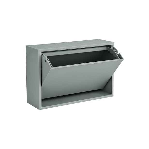 Šedomodrý nástěnný odpadkový koš z recyklovaného plastu Mini Box – ReCollector