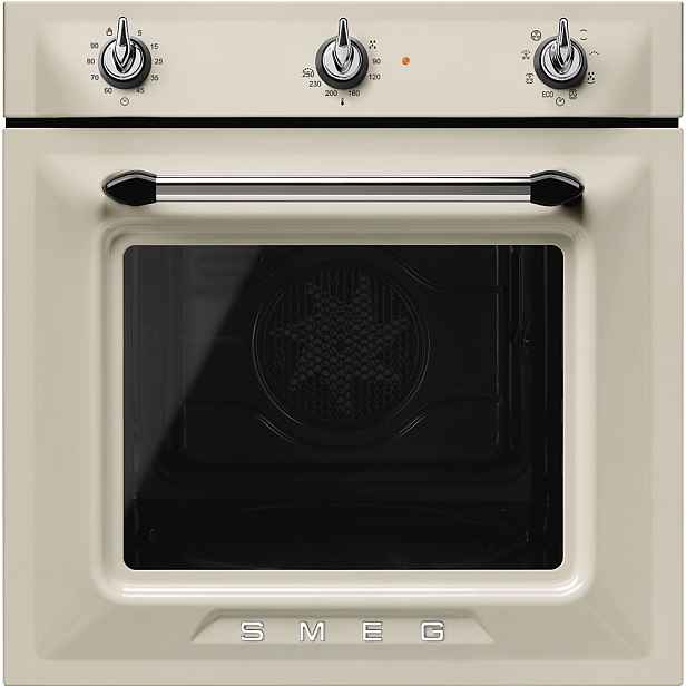 Smeg Vestavná horkovzdušná trouba Victoria SF6905, parní čistění, krémová SF6905P1