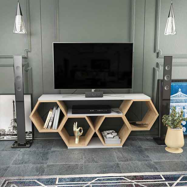 TV stolek Bal - White, Sonomo