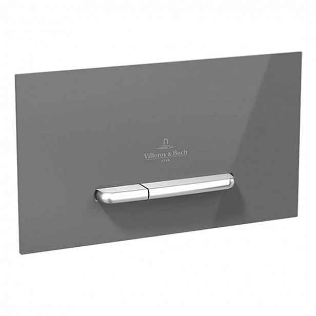 Villeroy & Boch ViConnect - Ovládací tlačítko splachování M300, lesklá šedá/kartáčovaná nerez 922160RA