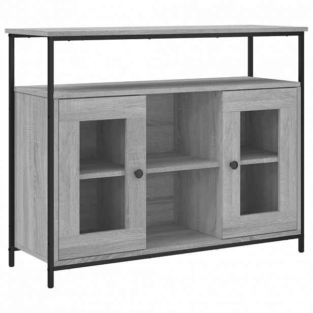 vidaXL Příborník šedý sonoma 100 x 35 x 80 cm kompozitní dřevo