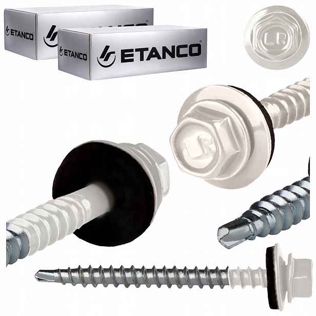 Farmářské vruty 4,8x60 mm Ral 9010 200 ks vrutů Etanco GTF2 Z14