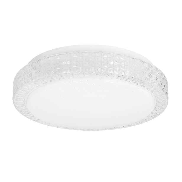 LED stropní svítidlo RABEL - 12W, 4000K (denní bílá), 27cm, čiré