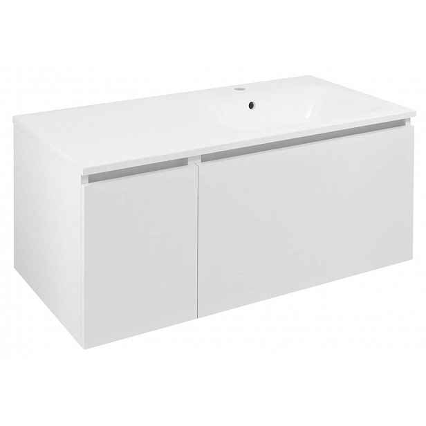 Sapho Lorea - Umyvadlová skříňka 100x46x52 cm, 1x dvířka, 1x zásuvka, pravá, matná bílá LE070-3131-R-01