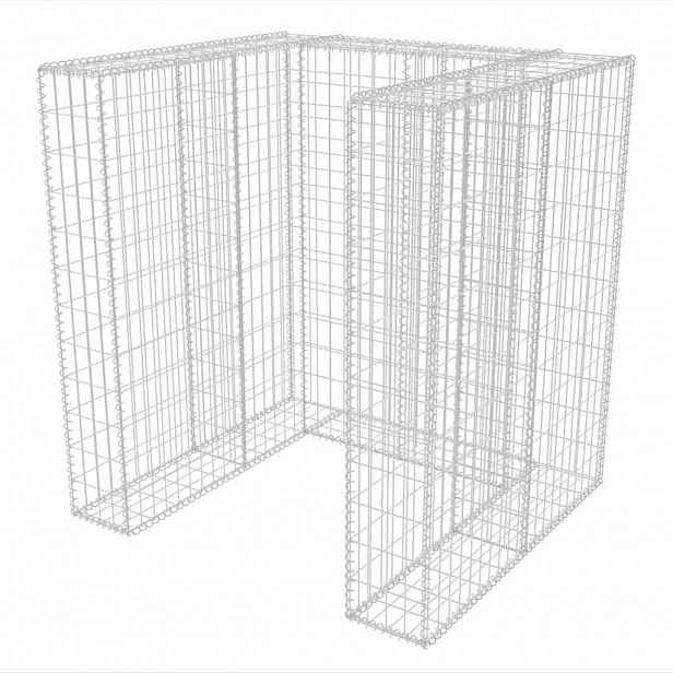 vidaXL Gabionová zástěna pro 1 popelnici ocelová 110 x 100 x 120 cm