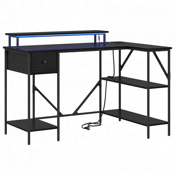 vidaXL Stůl Černý dub 120 x 79 x 86,5 cm Kompozitní dřevo