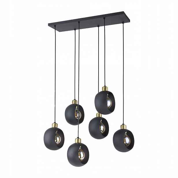 Závěsná lampa Jala 6P max. 15 W E27 černá