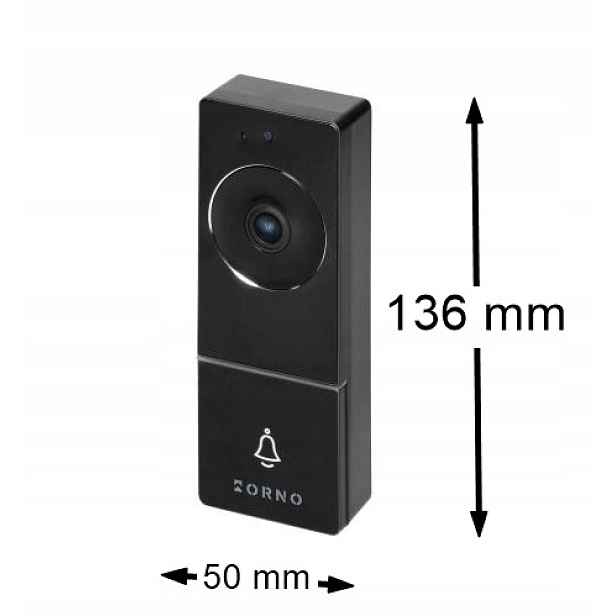 Orno jednorodinný videotelefonní set kabelový dotykový panel, černý
