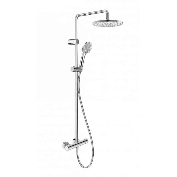 Duravit - Sprchový set s termostatem, průměr 25 cm, 3 proudy, chrom TH4280008010