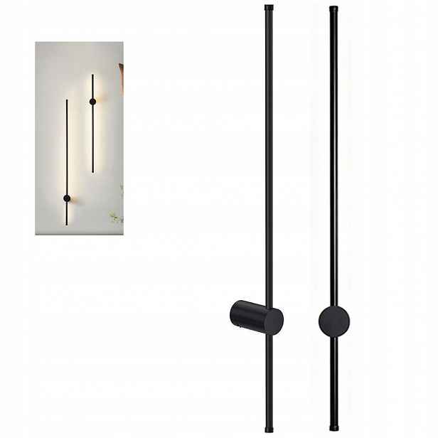 Moderní nástěnná Led lampa vnitřní 60 cm, černá