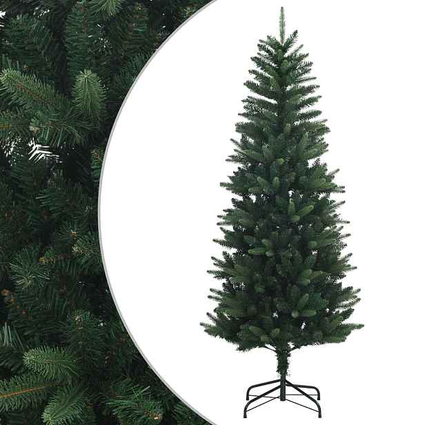 vidaXL Artificial Hinged Christmas Tree 120 cm PE a PVC Zelená