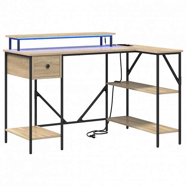 vidaXL Stůl Sonoma dub 120 x 79 x 86,5 cm Kompozitní dřevo