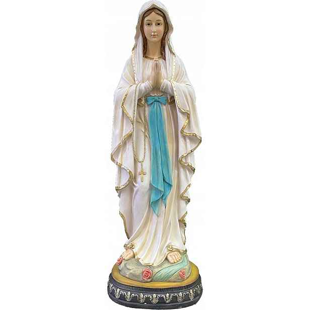 Figura Božská Matka Božská Z Lourdes 120 CM Vysoká – Ručně Malovaná – Krásná