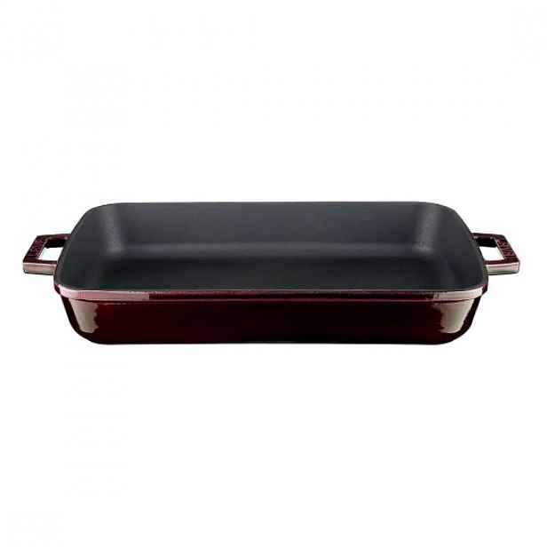 Litinový plech do trouby, 39 x 25 cm, "Premium", Aubergine - LAVA