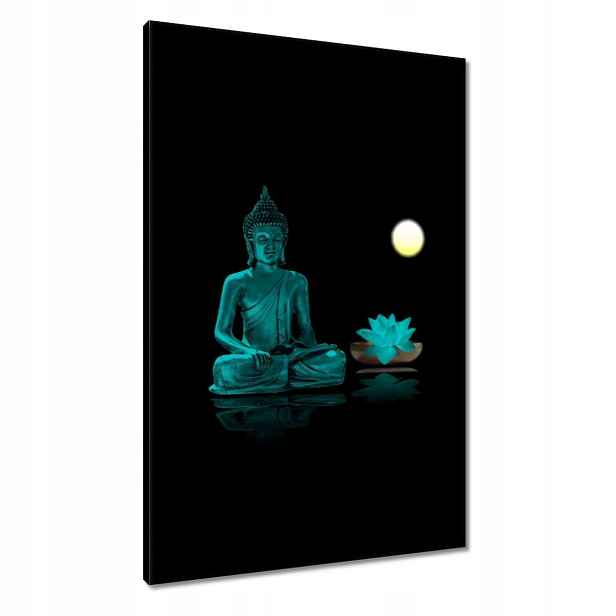 Obrazy 60x90 Tyrkysová Buddha Květina
