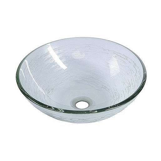 Umyvadlo na desku Sapho Ripple 42x42 cm čirá bez otvoru pro baterii, bez přepadu 2501-18