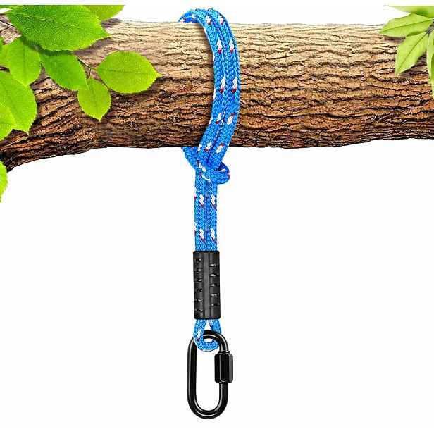Upevnění Houpačky Lano 120 CM S Karabinou, Odolné, 1 Ks