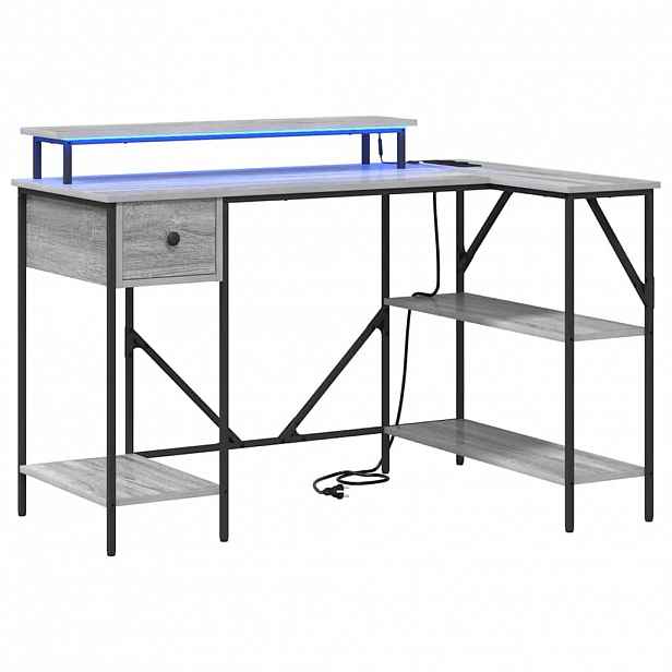 vidaXL Stůl Šedá Sonoma 120 x 79 x 86,5 cm Kompozitní dřevo