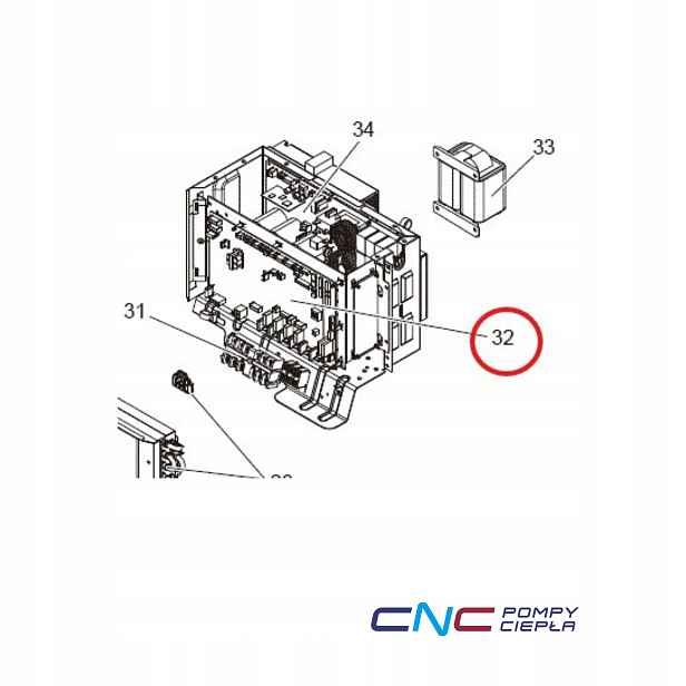476402 S70E56315H Control Pcb Základní deska pro tepelná čerpadla Mitsubishi