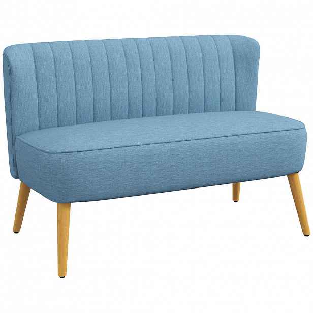HOMCOM DVOUMÍSTNÁ pohovka 117/57/77 cm modrá