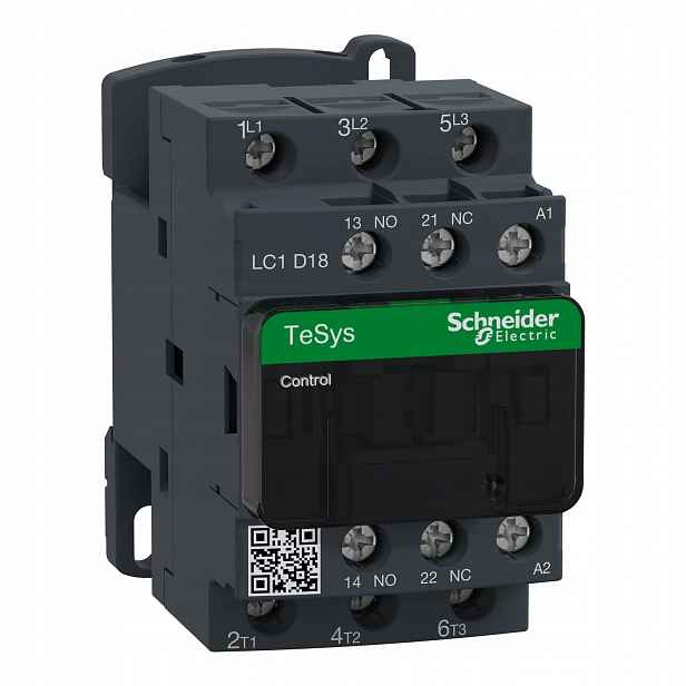 Stykač výkonu LC1D18F7 18A 3P 110V Ac 1Z 1R Schneider Electric