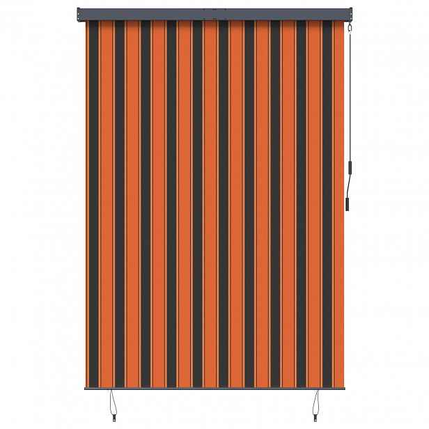 vidaXL Roleta Oranžová a hnědá 180 x 250 cm Textil a hliník