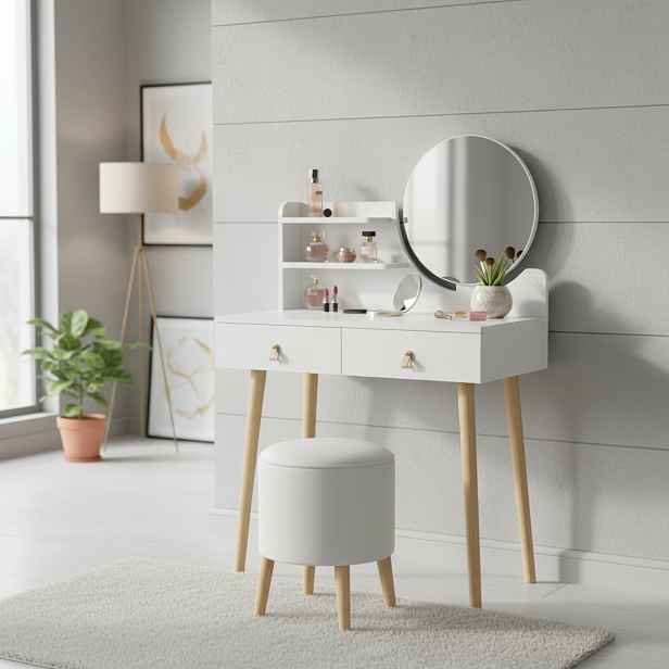 ArtJum Toaletní stolek SCANDI 3 bílá | CM-989276